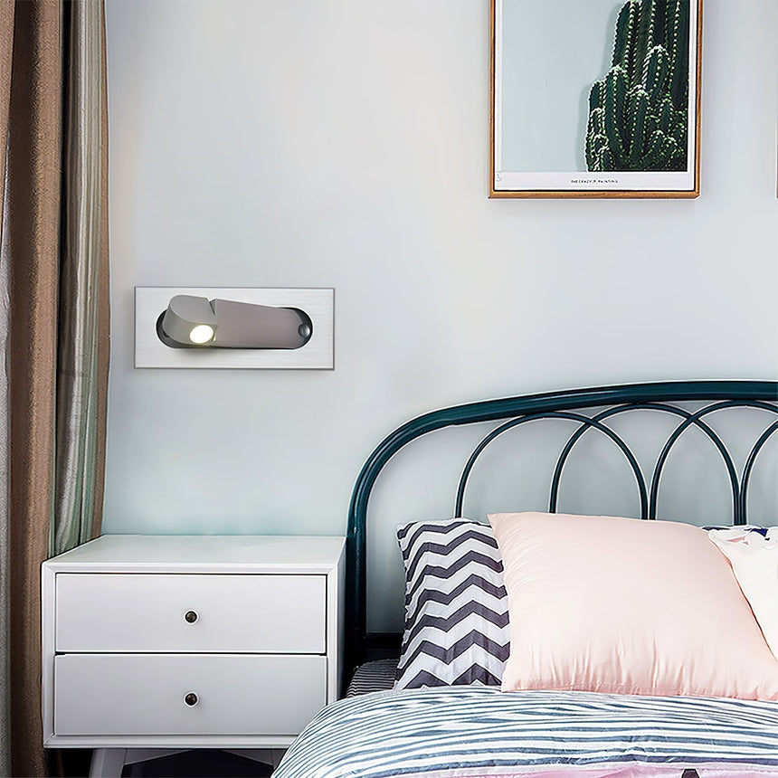 Nightstand Lamp with Aluminum and Metal Finish for Bedroom | OroDwell