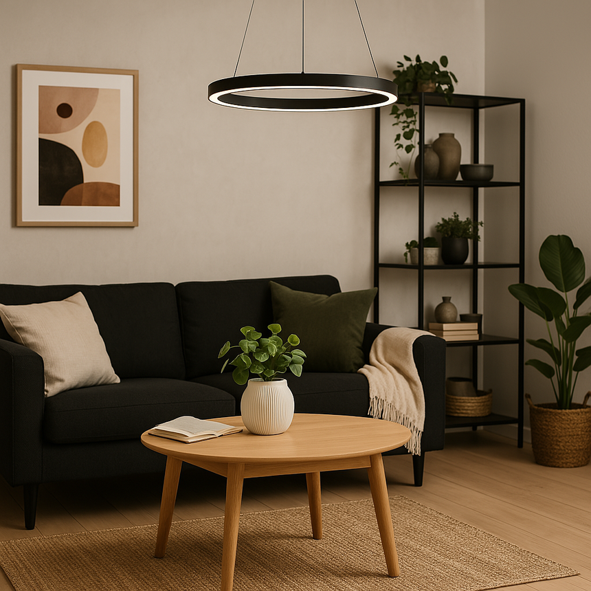 Dimmable Pendant Light with Warm White LED Glow