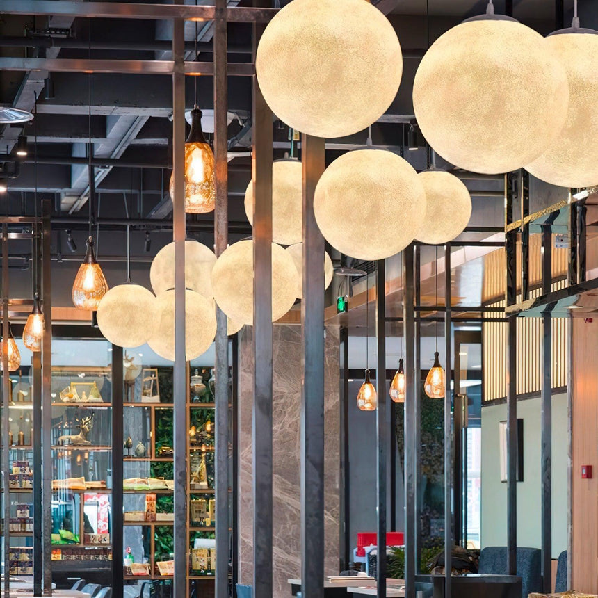 LunaraGlow Pendant Light Alternate Angle - OroDwell