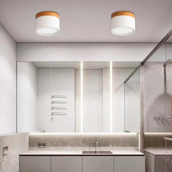 Cylindra Scandinavian Aluminum Ceiling Light – Hero View - OroDwell
