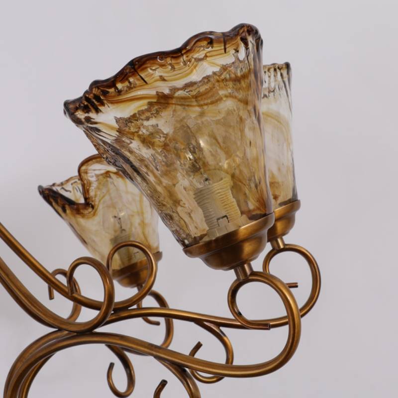 Italian-Inspired Chandelier Side Angle View OpalDwell