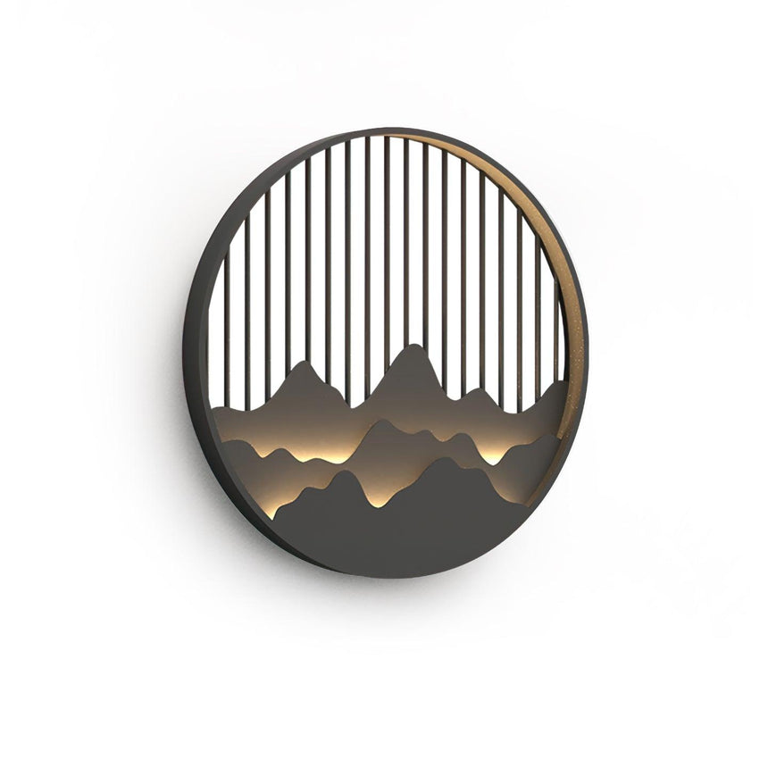 Cairncrest Wall Lamp with Mountain Motif Pattern