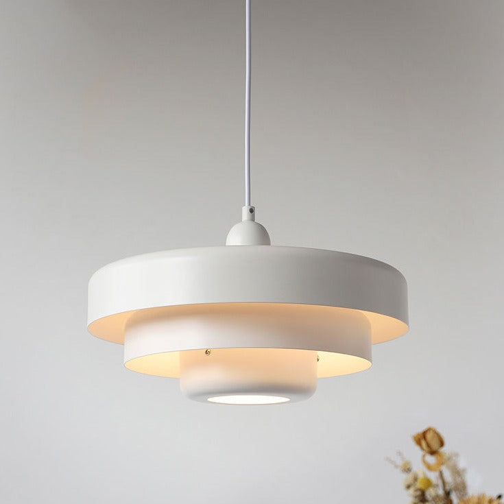 Metal pendant light for distinctive room accent