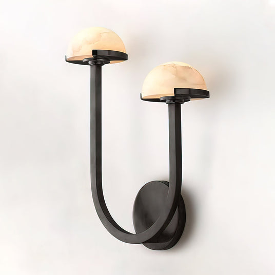 Alabaster Wall Lamp close-up – mushroom design | OroDwell
