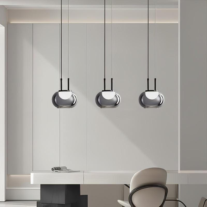 Halo Pendant Light Diffused Warm Glow Close-Up - OpalDwell