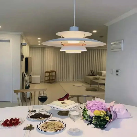 Pendant light installed for living room modern decor