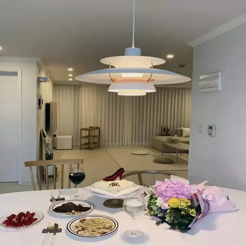 Pendant light installed for living room modern decor