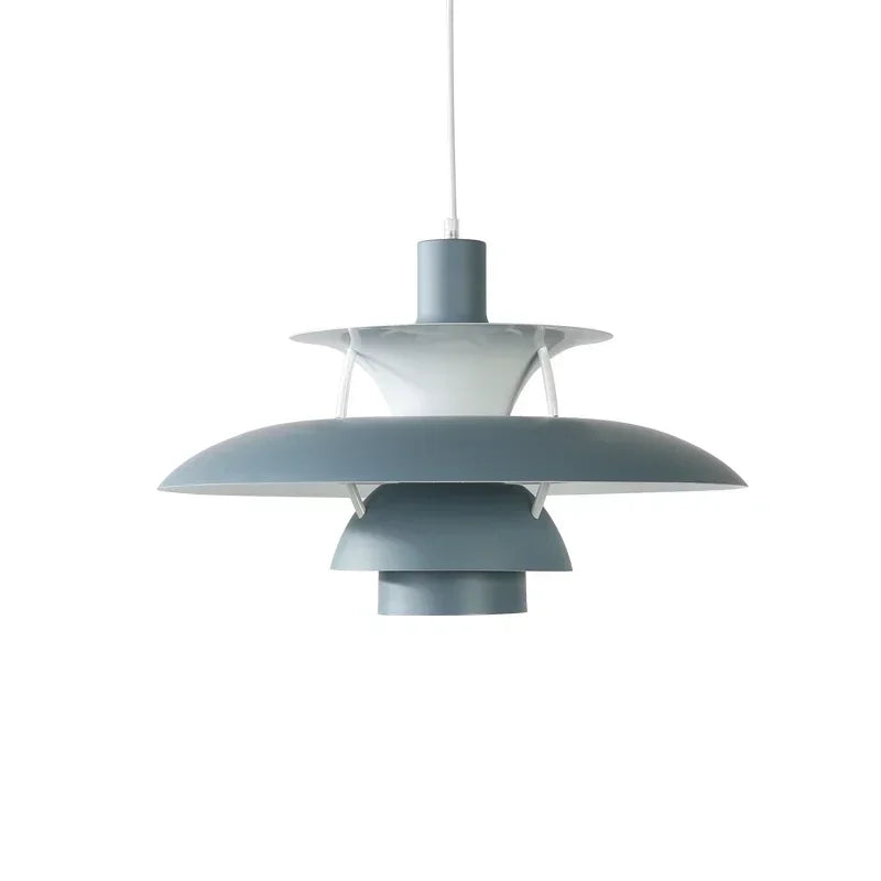 Metal pendant lamp texture detail side view