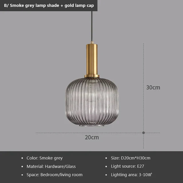 Aveline Pendant Light with Jewel-Tone Glass Colors