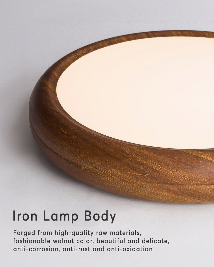 Nexa Walnut Ceiling Light Iron and Acrylic Construction
