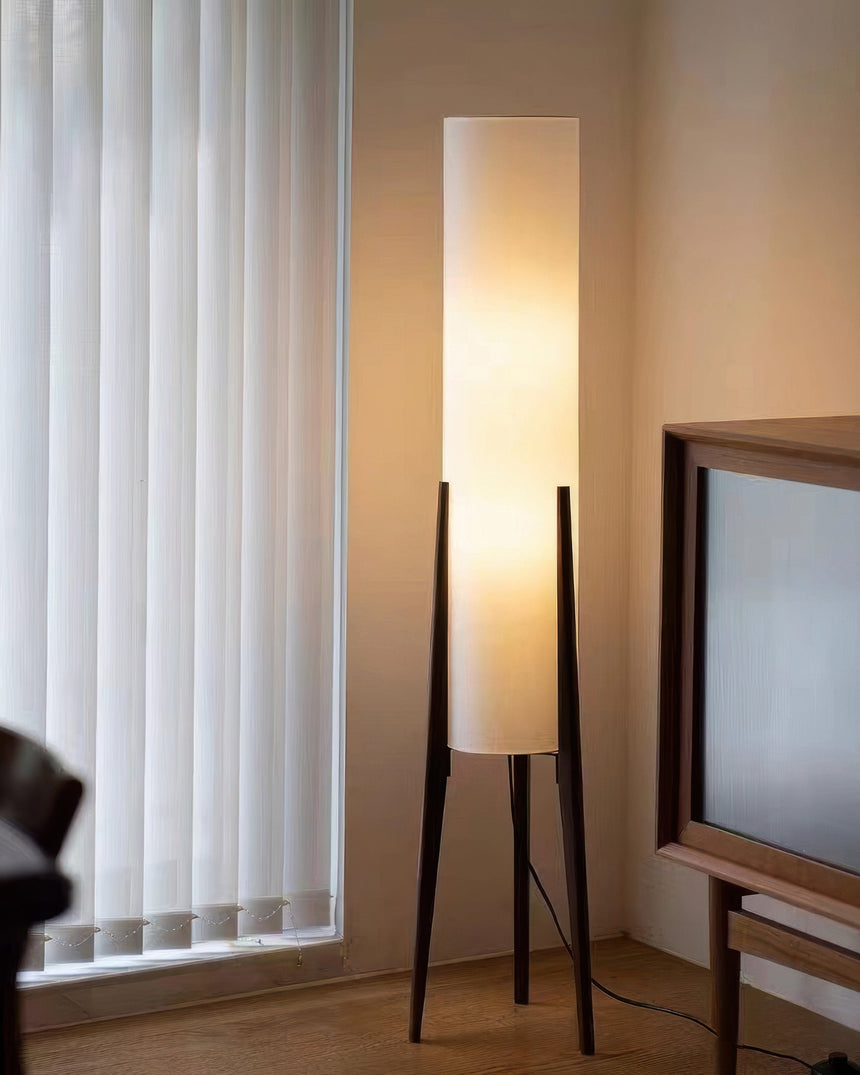 Walnut floor lamp for hallway