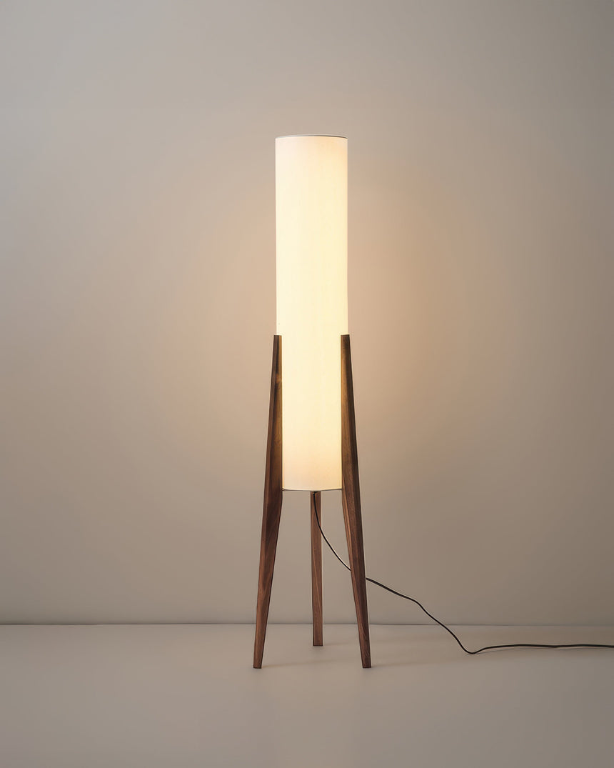 Walnut wood lamp for art studio