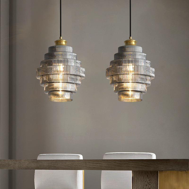 Brass pendant lamp for bedroom ambient lighting