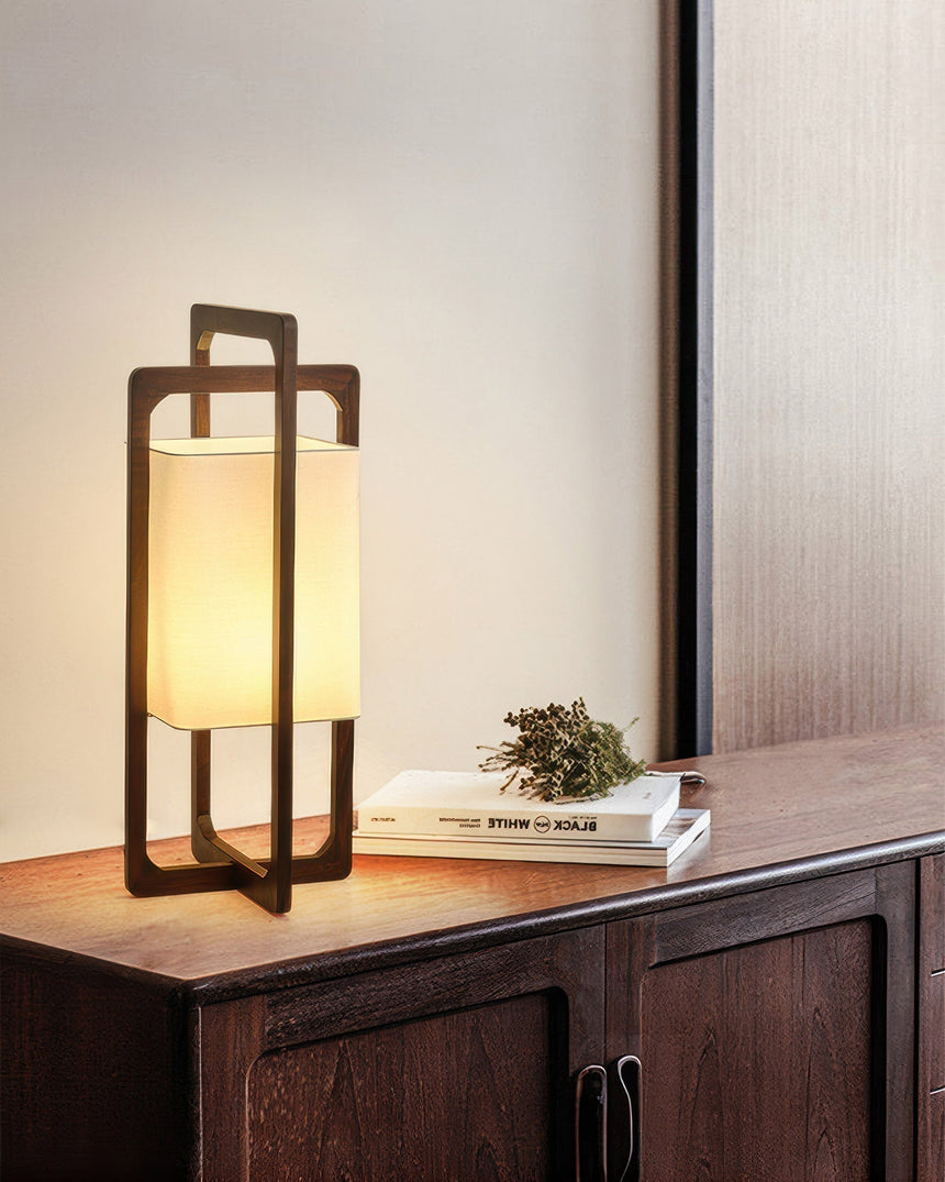 Japanese Wood Floor Lamp for Tea Room Decor
