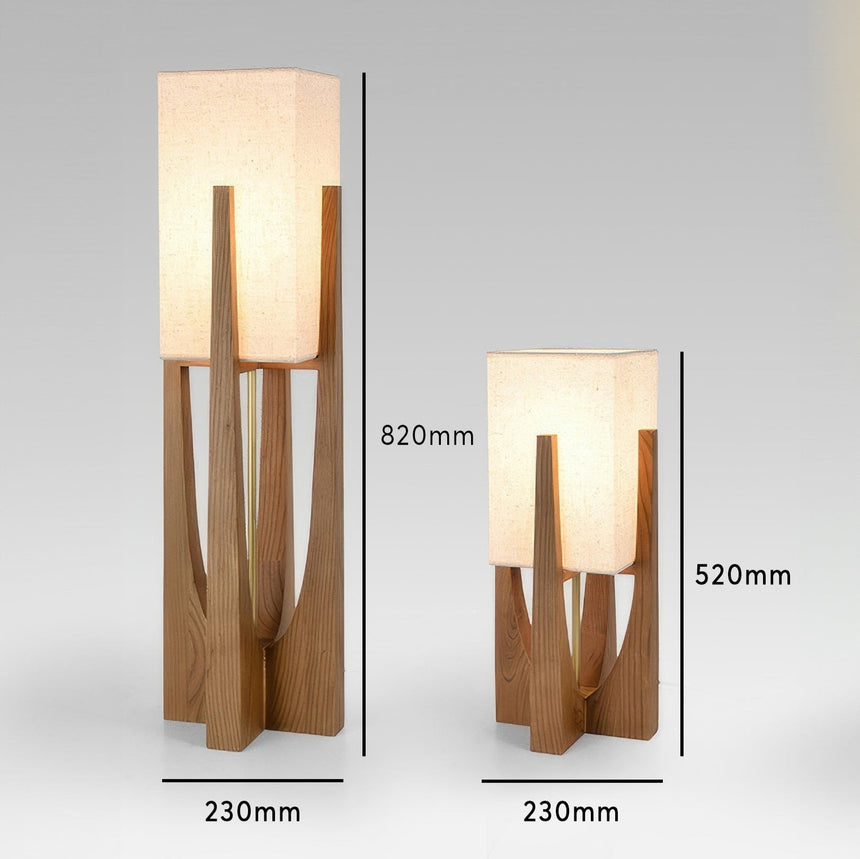 Standing lamp fabric shade close-up