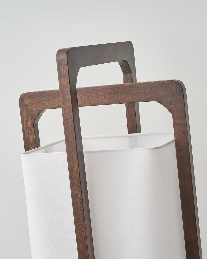 HikariZen Floor Lamp Walnut Wood Finish Detail