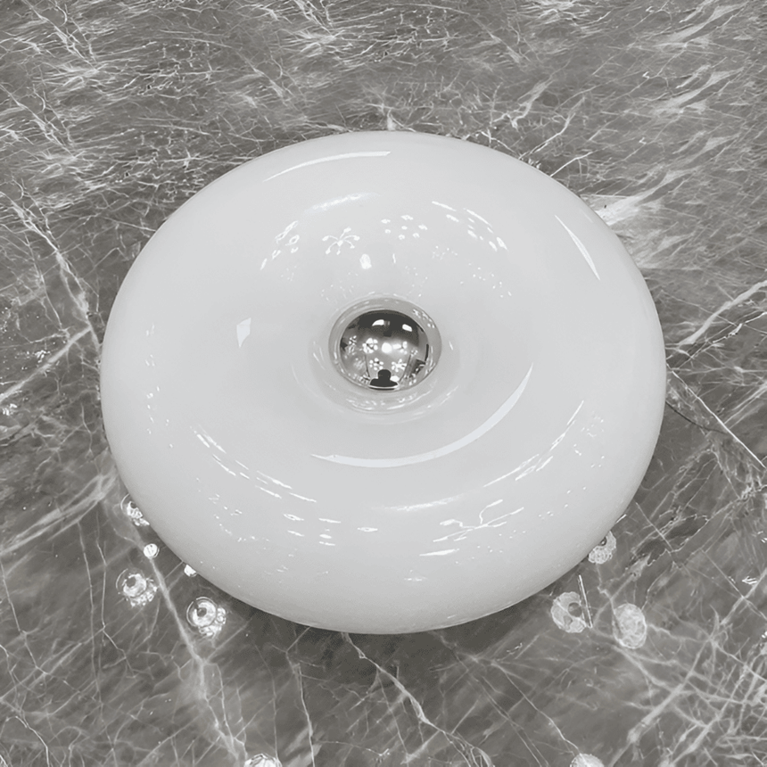 Nordic Italian-Inspired Donut Lamp Lighting Fixture Close-Up | OroDwell