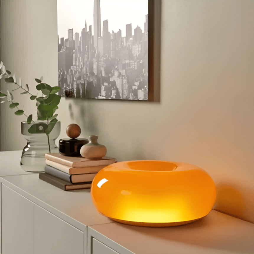 Orenda Donut Lamp - Glass and Metal Nordic Italian-Inspired Design | OroDwell