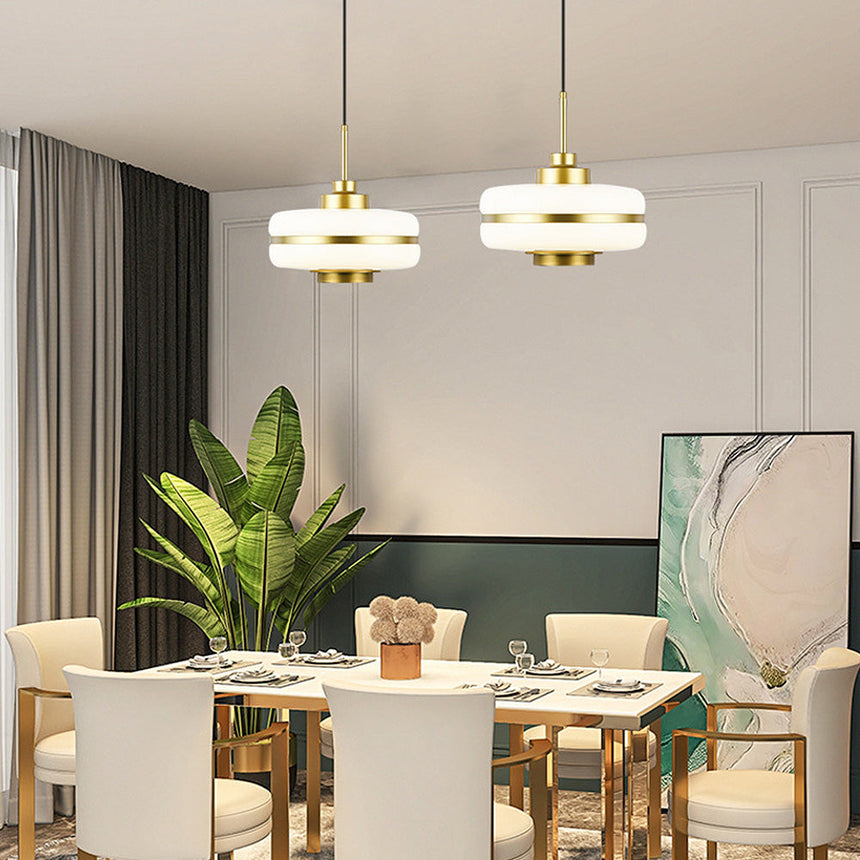 LumiNord Glass Pendant Lamp Full Fixture Front View - OpalDwell