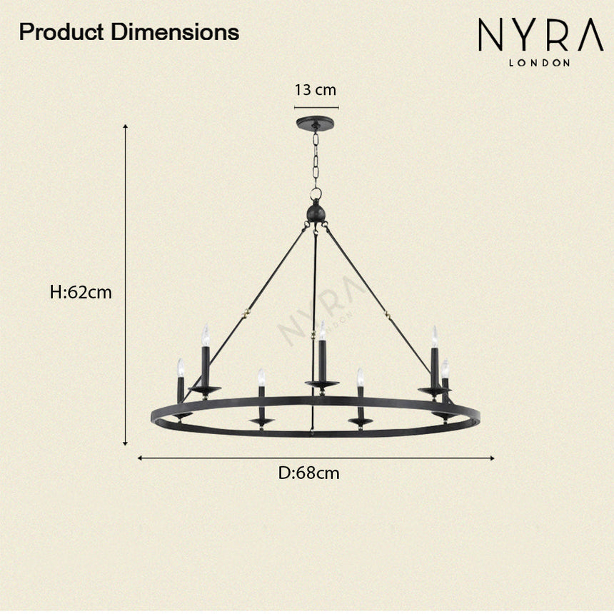 Sorena Circular Chandelier - Kitchen Island Lighting Accent