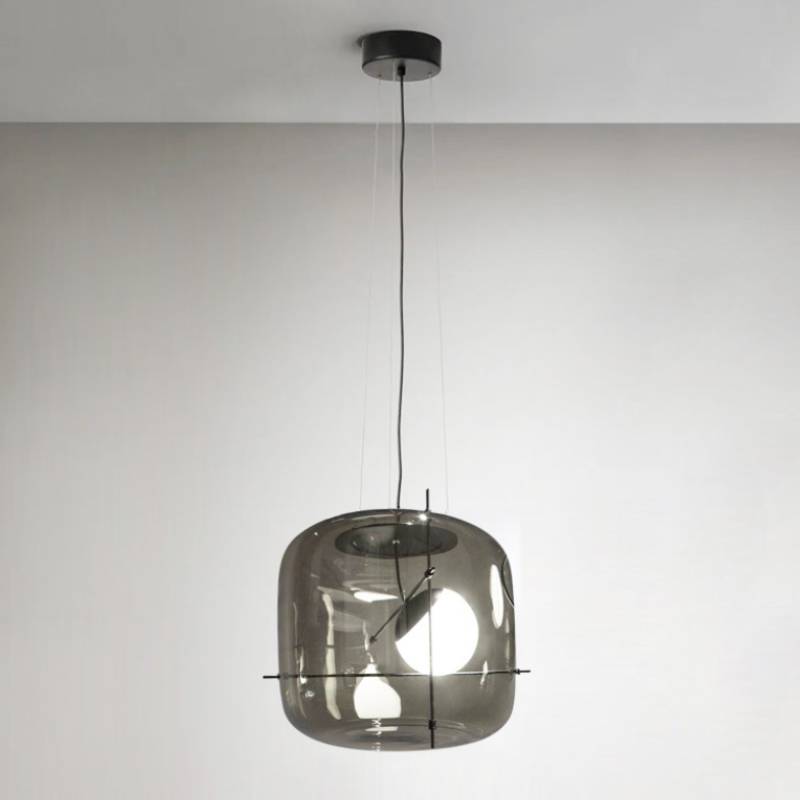 Glass Pendant Lamp Clear Finish Detail OpalDwell
