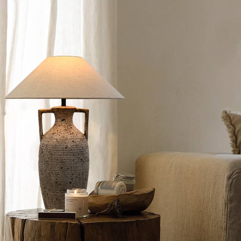 Sturdy base table lamp for living room
