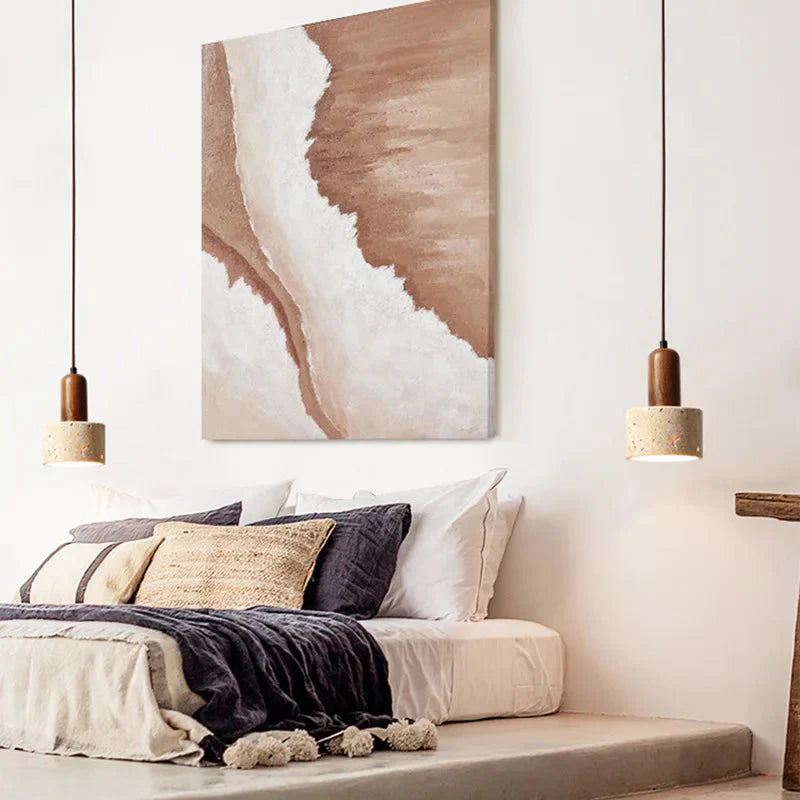 Wabi-sabi lamp for bedside decor