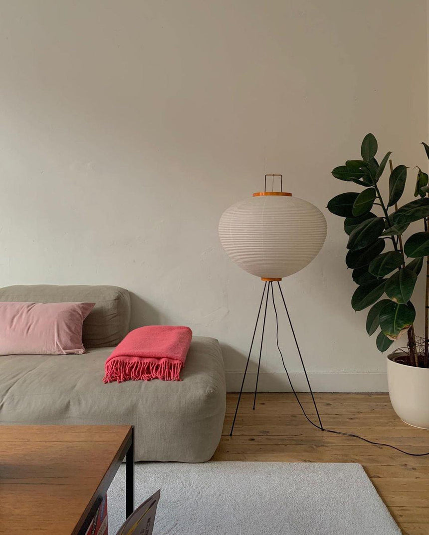 Kazumi Rice Paper Floor Lamp by OpalDwell Soft Ambient Glow OpalDwell