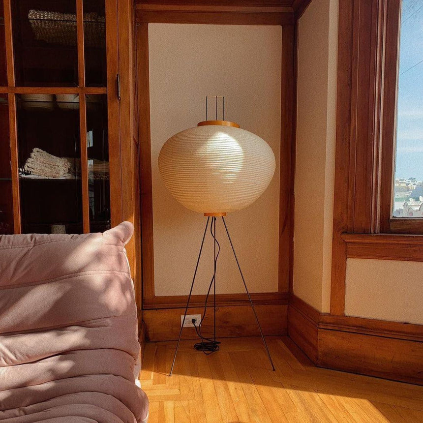 Kaze Rice Paper Floor Lamp - Japanese-Inspired Ambient Glow OpalDwell