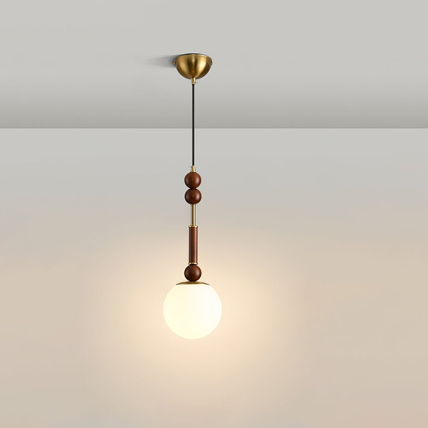 Italian Glass Pendant Lamp Close-up of Vintage Zipper Accent