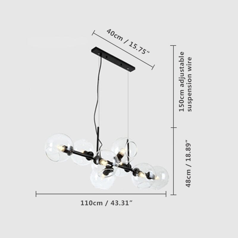 Bubble Chandelier Standard Ceiling Compatible Design