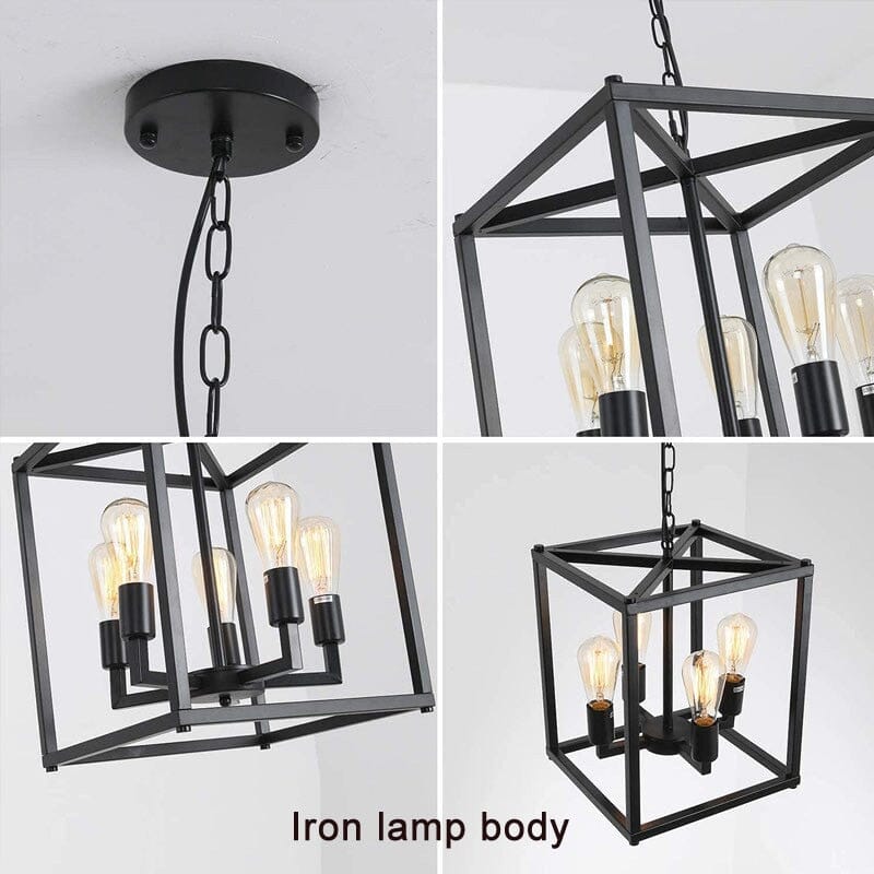 Iron Pendant Light Push Button Switch Design
