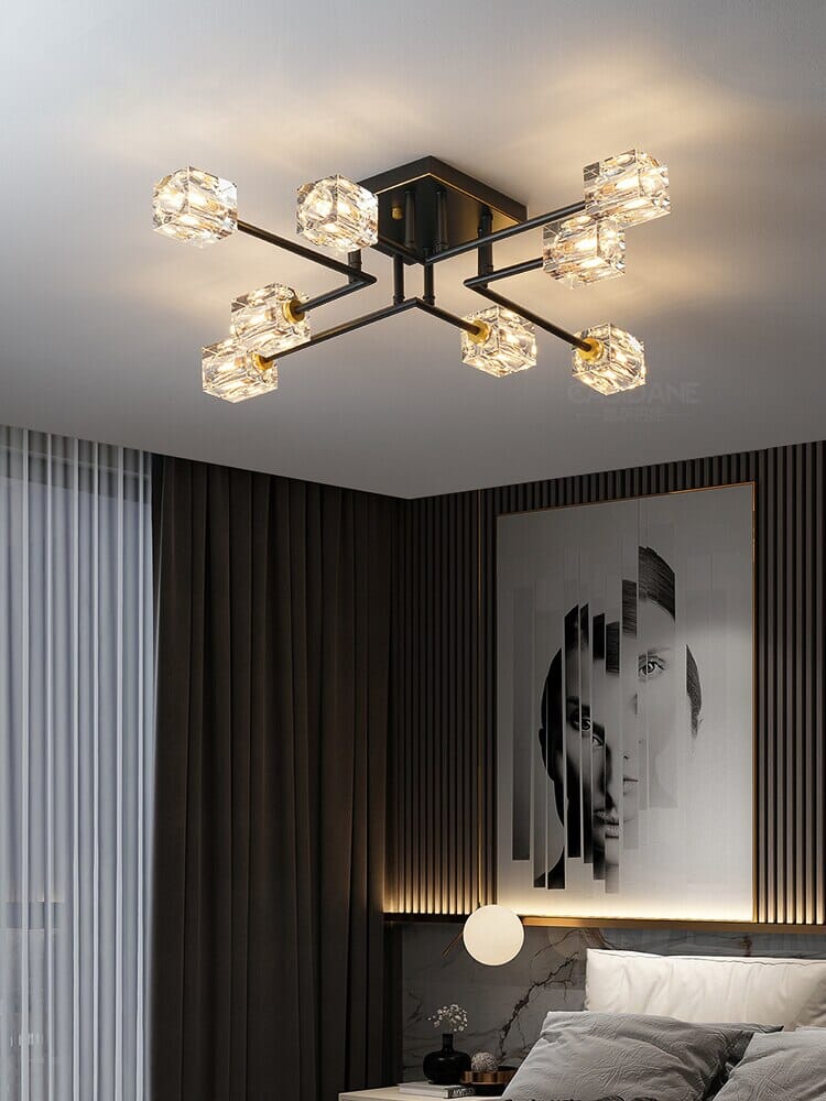 Dimmable LED Crystal Chandelier Fixture