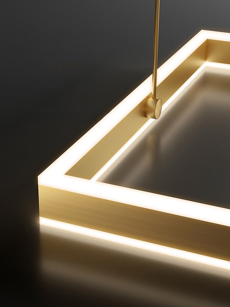 AstraLuxe Modern Square LED Chandelier for Living Room