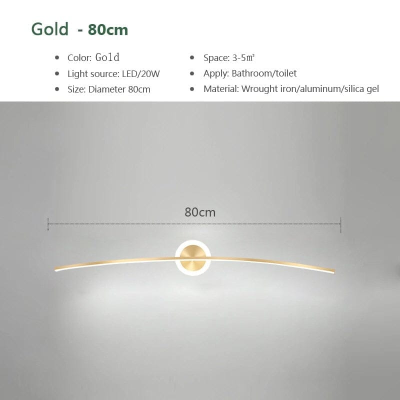 Led bathroom mirror wall light - adjustable warm to cool white