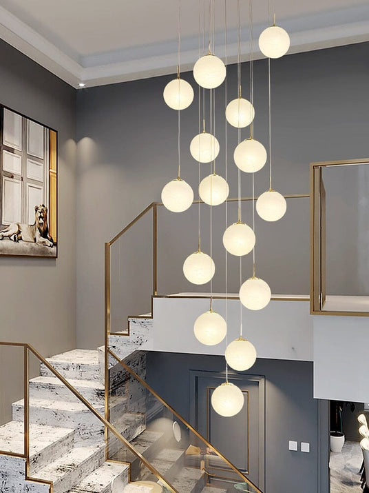 Orb Chandelier Pendant Light for Hotel Lobby Entrance