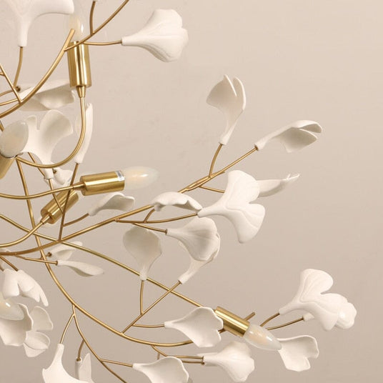 Ceramic Petal Chandelier for Living Room