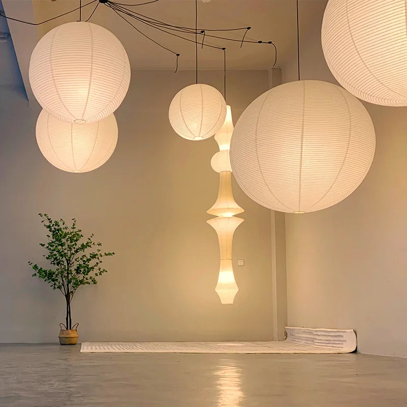 Rice Paper Balloon Pendant Light for Living Room Lighting | OroDwell