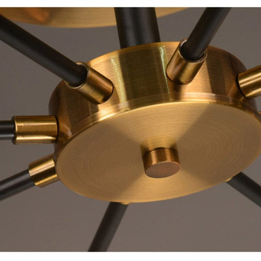 Glass Globe Chandelier Warm Ambient Ceiling Light