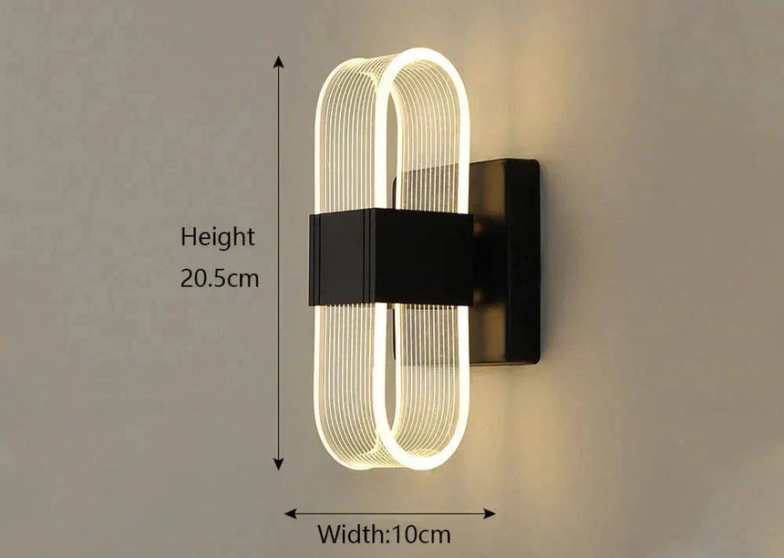 Aluminum wall sconce with multiple led points