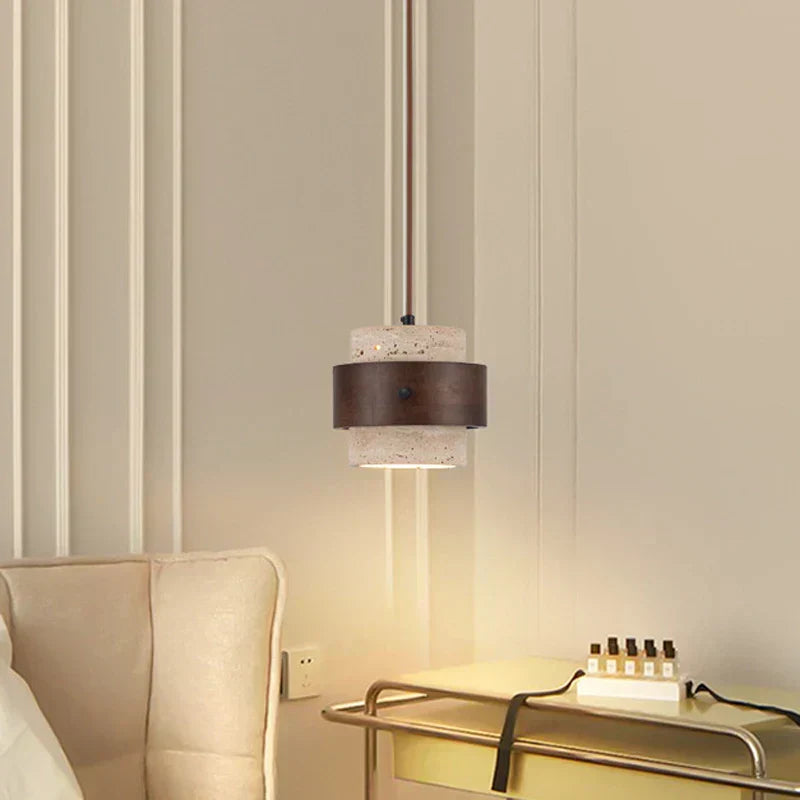 Elowen Wood Pendant Light for living room | OroDwell