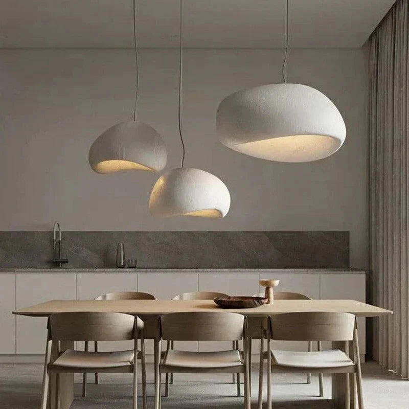 Wabi-sabi ceiling pendant light organic design