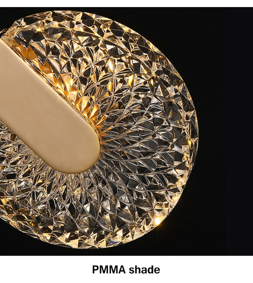 Round Crystal Pendant Light for Bedroom and Office - OpalDwell