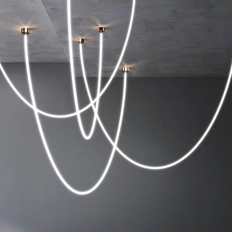 Lyra Dome LED Postmodern Ceiling Light Gold Chrome Finish - OpalDwell