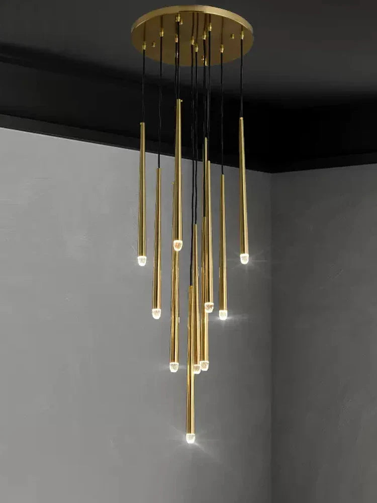 Crystal chandelier 15-head configuration view