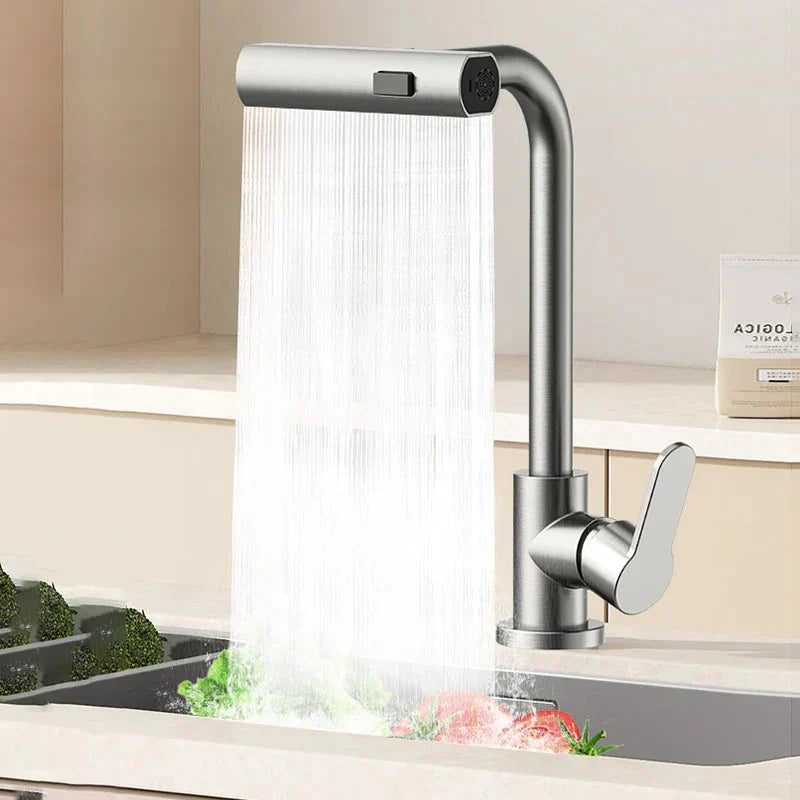 Waterfall Kitchen Faucet Brass Countertop