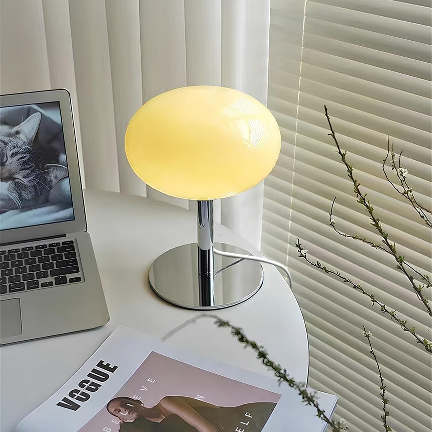 Glass Table Lamp with Soft Illumination