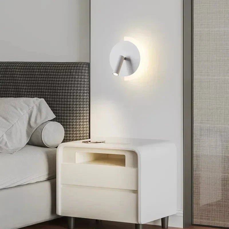 Iron wall lamp styled bedroom setting