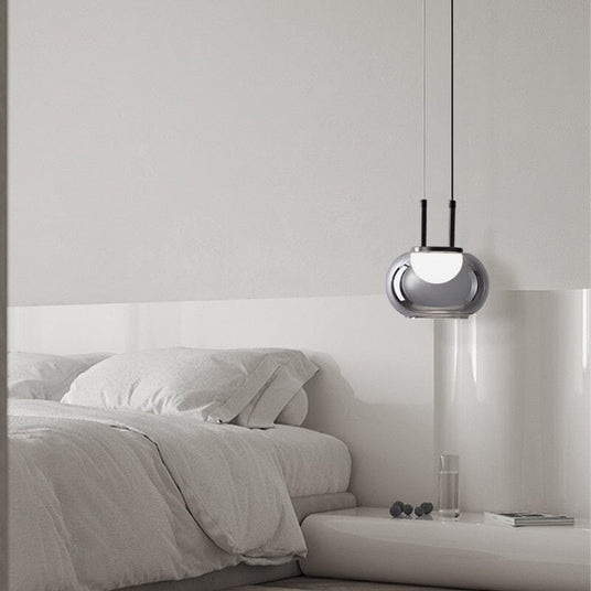 glass chandelier with high-brightness textured shade for dining room statement decor