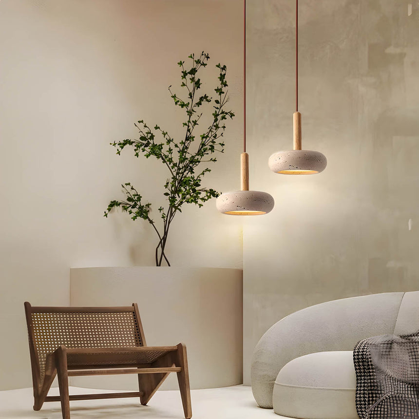 Natural Stone Pendant Light For Living Room - OroDwell